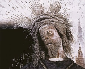 Jesús del Gran Poder. Aguafuerte, 47 x 56 cm. 1996